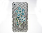 New Arrival  3D Bling Crystal Fashion Diamond Flower Case For Iphone 4/4S 5