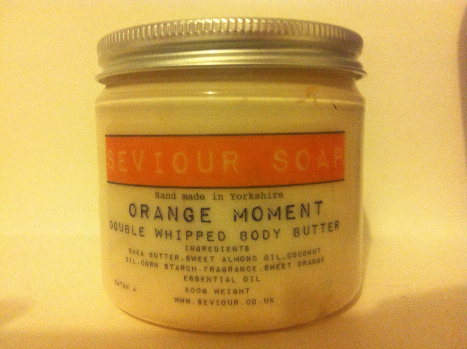 Orange Moment Double Whipped Body Butter-Handmade in Yorkshire by Seviour Soap