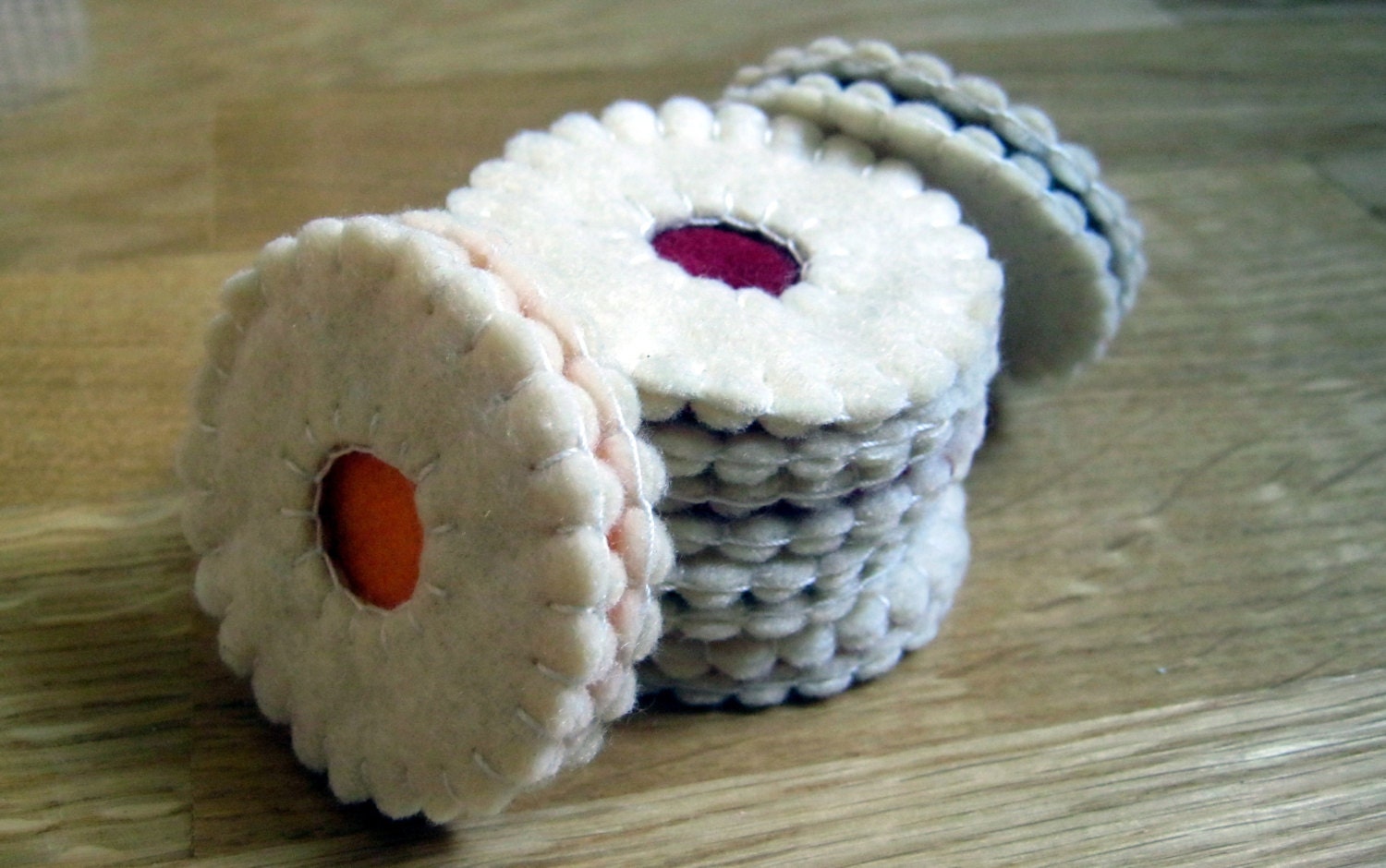 Felt food set - 6 felt cookies in a gift box