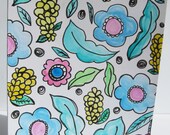 Blank Colorful Floral Greeting Card
