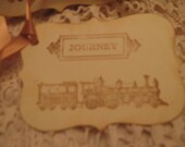 Handmade Vintage "Journey" Tags, Gift Tags, Party Favors, Hang Tags, Journal Tags