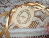 Vintage Handmade Gift Tags, Journal Tags, Party Favors, Wish Tags