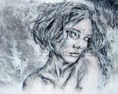 Original Illustration including Pastels, Charcoal and Acrylics, Wall hanging, Modern, Art lover
