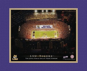 Personalized LSU Tigers Framed Print - Tiger Stadium - NCAACS