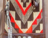 Reclaimed Handmade Navajo Textile & Fine Leather  Satchel / Laptop Carrying Case