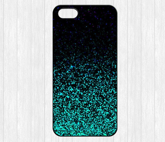 Glitter iPhone 5 Case,Mint Sparkle Glitter iPhone 5 Hard Case,cover skin case for iphone 5 case,More styles  - Printed Glitter Image