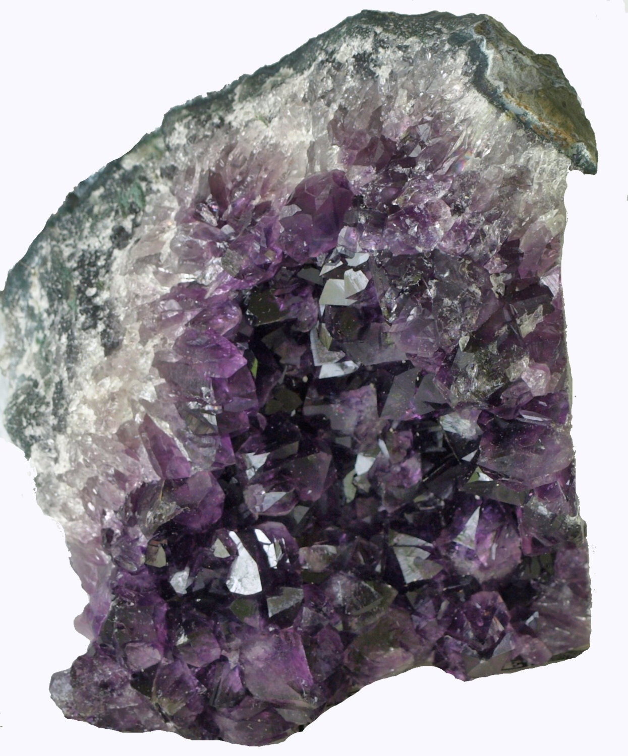 Druzy 3lb 1oz Amethyst Crystal 4.5 x 4 x 3 Display Geode