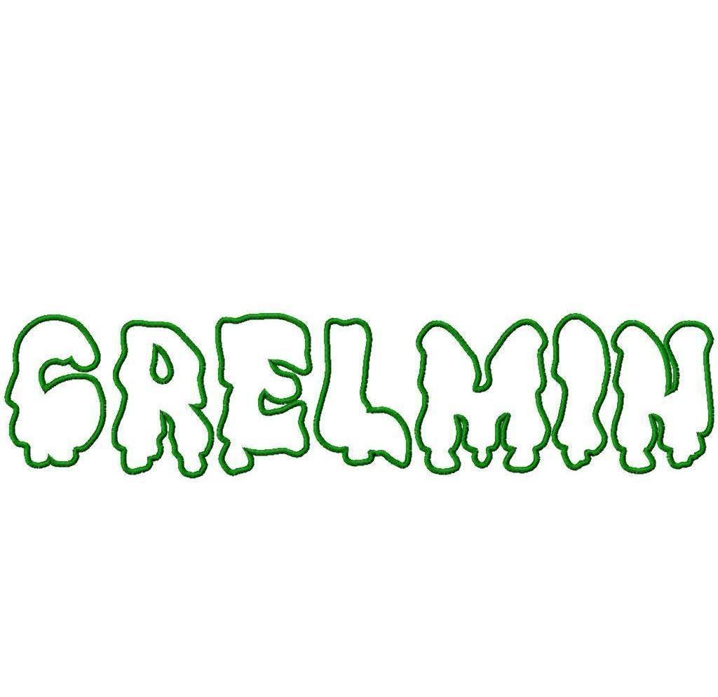 Gremlin Applique Machine Embroidery Fonts 1600