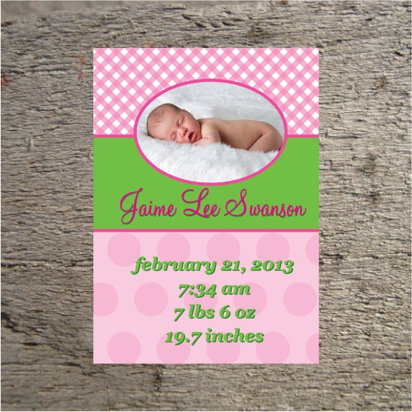 Photo Baby Announcement, Save the Date, Birthday Invitation