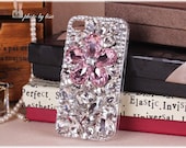 Noble gem flowers iPhone 4 case iPhone 5 case iPhone 5 cover iphone 4s case bling bling iphone case,iphone cover