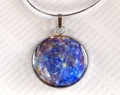 Mercury Pendant, Space, Galaxy Necklace, Universe Necklace, Geek Pendant, Geek Jewelry, Freddie Mercury, Blue Necklace
