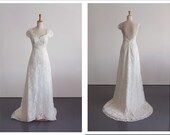 Custom Made Elegant Open Back Lace Bridal Gown  ,Wedding Gown,Wedding Dress