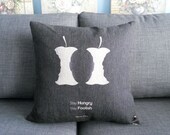 word  Pillow cotton pillow cover Housewares  Pillow Pillow cover Cushion cover black Home Decor Throw pillow Decorative pillow