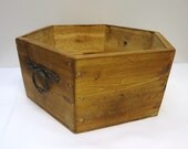 Wood Planter, Hexagon Planter with Handles, Flower Pot Patio Planter, Stained Cedar Wood