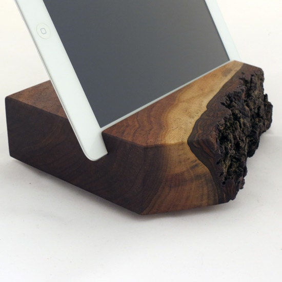 Wood iPad Stand Live Edge Wood Walnut - Tallia