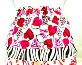 Apron:  Hearts/Love Women's Half Apron Kitchen Cooking Hostess Gift Idea For Her
