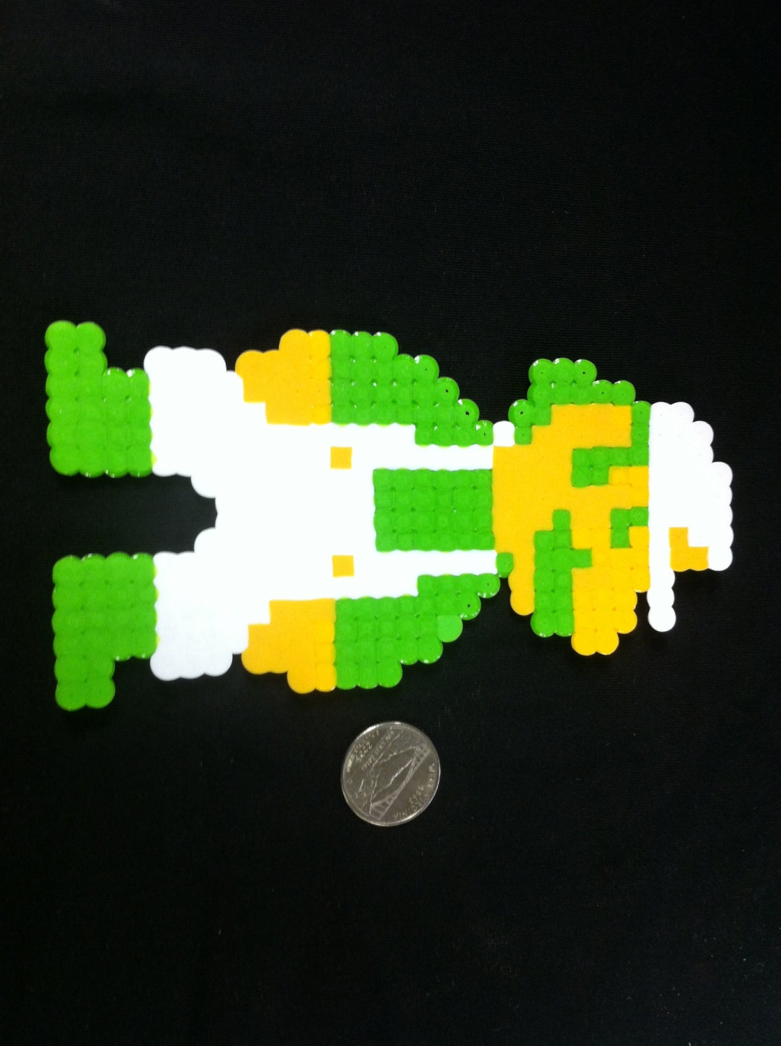 Super Mario Bros NES "Super" Luigi Pixel Art Bead Sprite