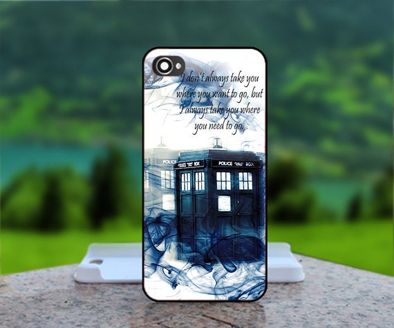 Tardis Doctor Who Smoke   - Photo Print in Hard Case - For iPhone 4 / 4s Case , iPhone 5 Case - White Case, Black Case (CHOOSE OPTION )