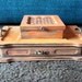Shabby Chic Upcycled Coral Painted Jewelry Box/ Storage