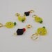 Bee Yellow Stitch Markers Set (5)  for Knitting