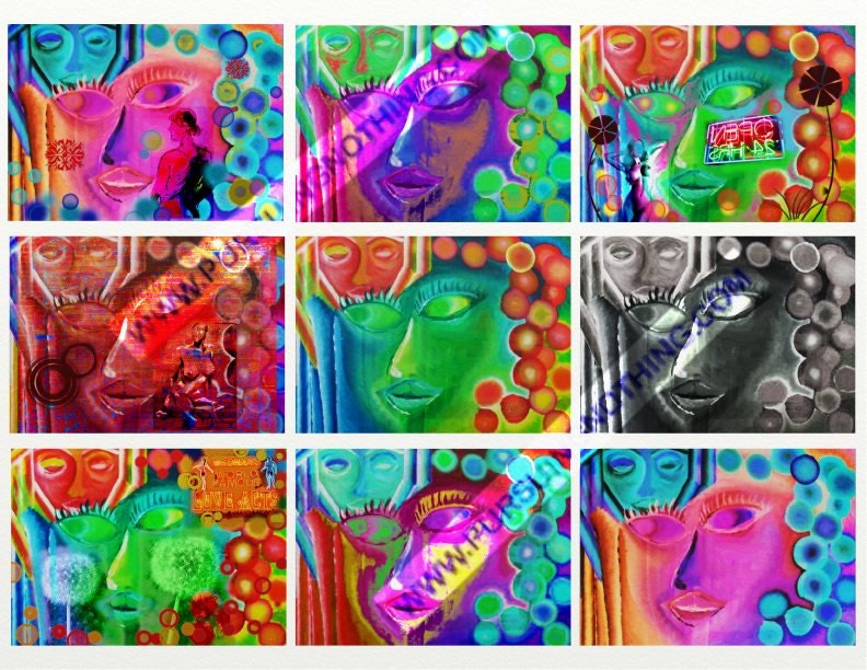 Digital ACEO/Collage Sheet "Rain"