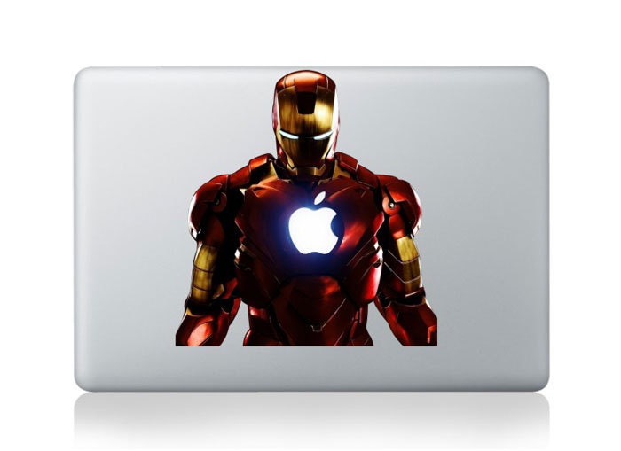 Iron Man -- Mac Decal Mac Sticker Macbook Decals Macbook Stickers  Vinyl Decal for Apple Laptop Macbook Pro / Macbook Air / iPad