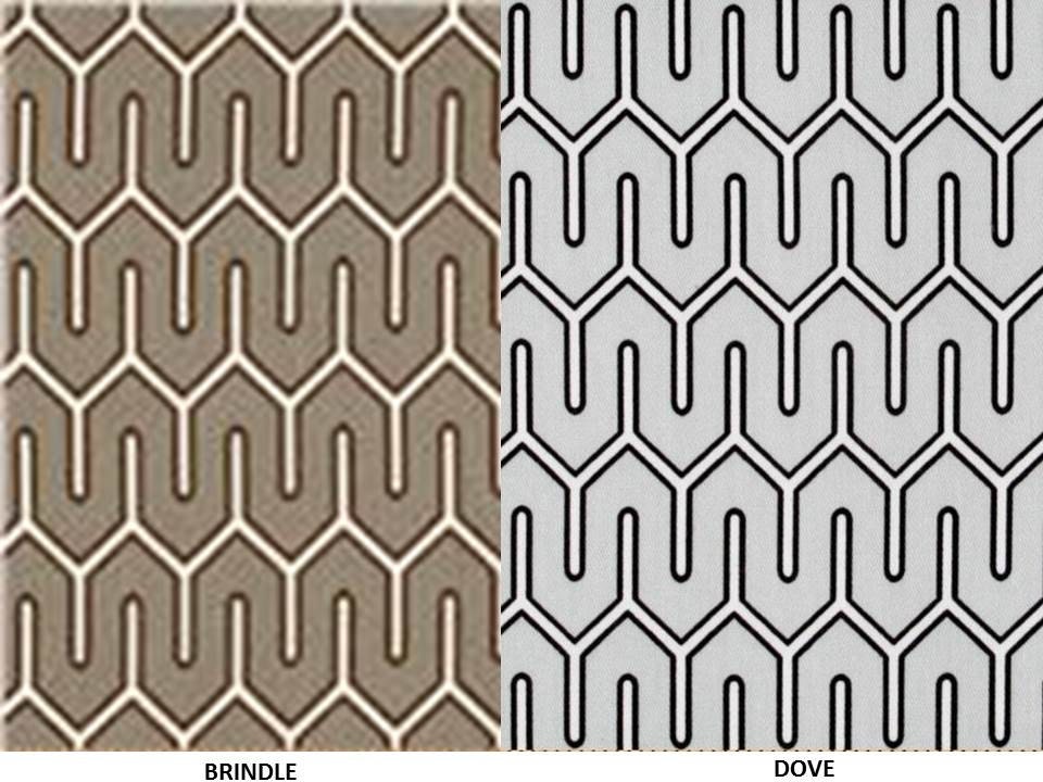 Reversible Set of 4 Placemats table Dwell Studio Robert Allen Maze Work Dove / Brindle black ivory grey designer fabric cotton place mats