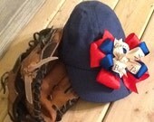 Boutique bows-texas rangers-infant cap-baby cap-baby hat-baseball cap-baby-red-navy-blue-cute-baby outfit-