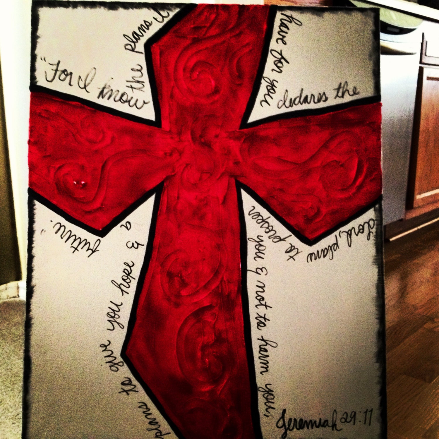 This is a 24"x30" hand painted and textured canvas.