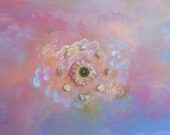 Amethyst Flower & Natural Blue Quartz Crystal Illuminations Painting - True Harmony