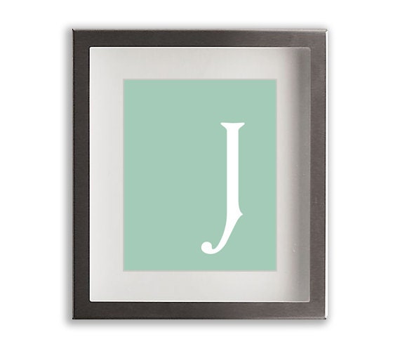 J Fancy Uppercase Art Print - 8x10, letter, gallery wall, typography, modern art, home decor, initials, monogram, alphabet, bridal shower