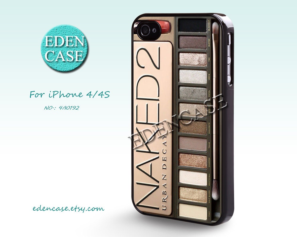 iPhone 4 Case, iPhone 4S Case, Eyeshadow Makeup Set - Girly Make Up, NAKED2, Plastic Phone Cases, Case for iPhone  -- 4A0192