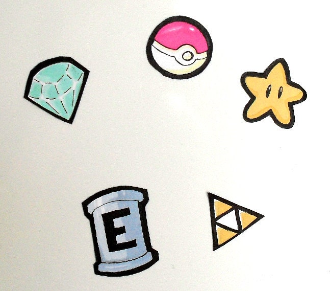 Videogame fridge magnet set (5)