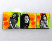 Bob Marley Music - dj poster music print wall art reggae jam jamaica gift