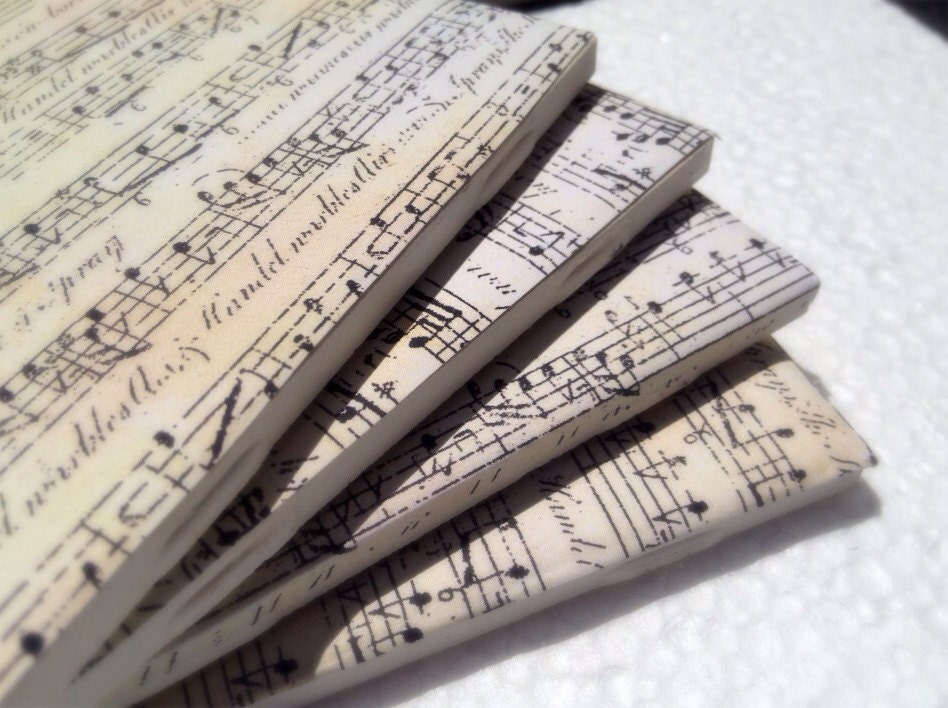 Sheet music coasters-set of 4