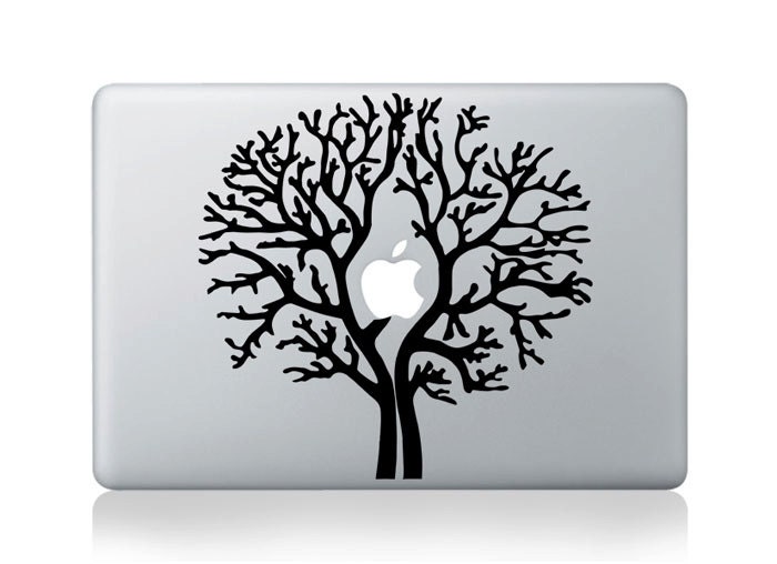 double tree----Mac decal Macbook Decals Macbook Stickers Macbook Pro decals Macbook Air decals Vinyl decal for Apple Mac iPad iPhone