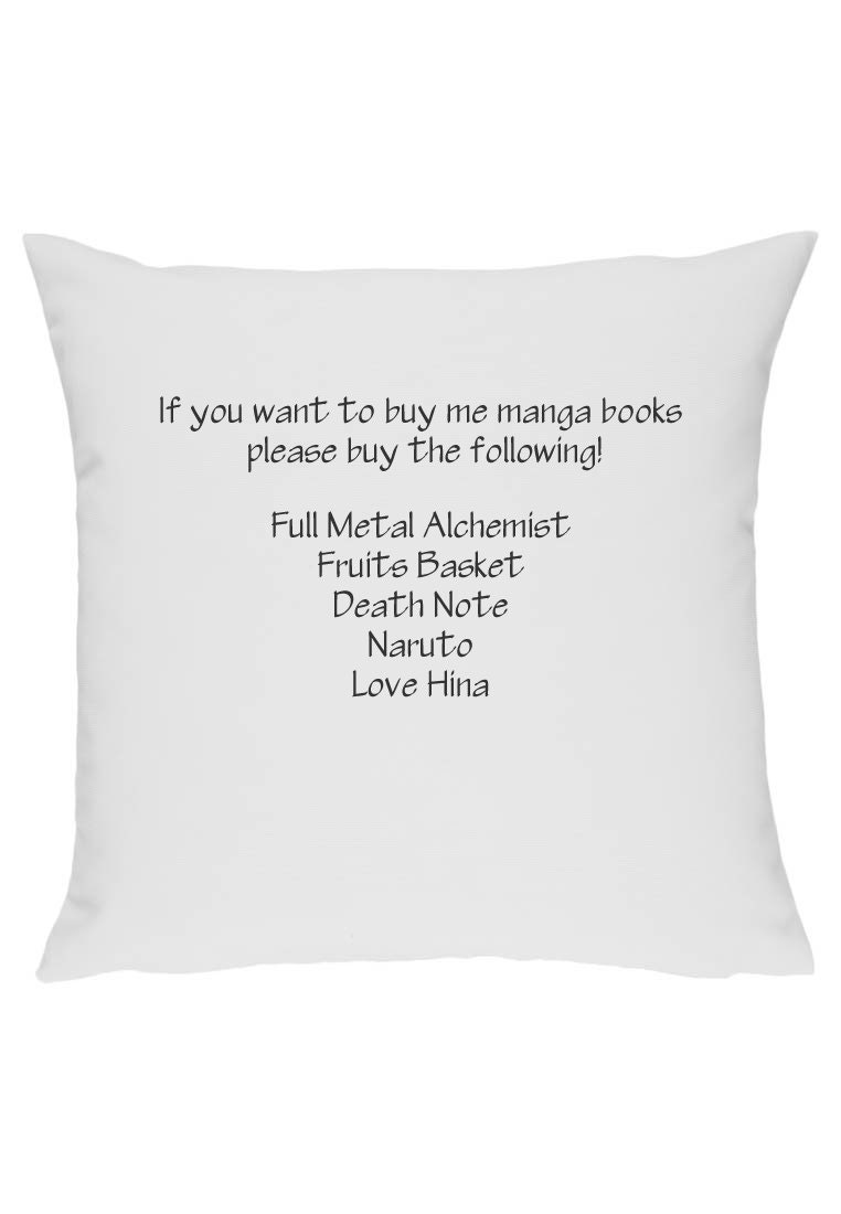 Custom Buy Me Manga Wish List - Pillow / Cushion Cover 12 x 12 handmade