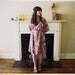 Leaf Print T Shirt Dress