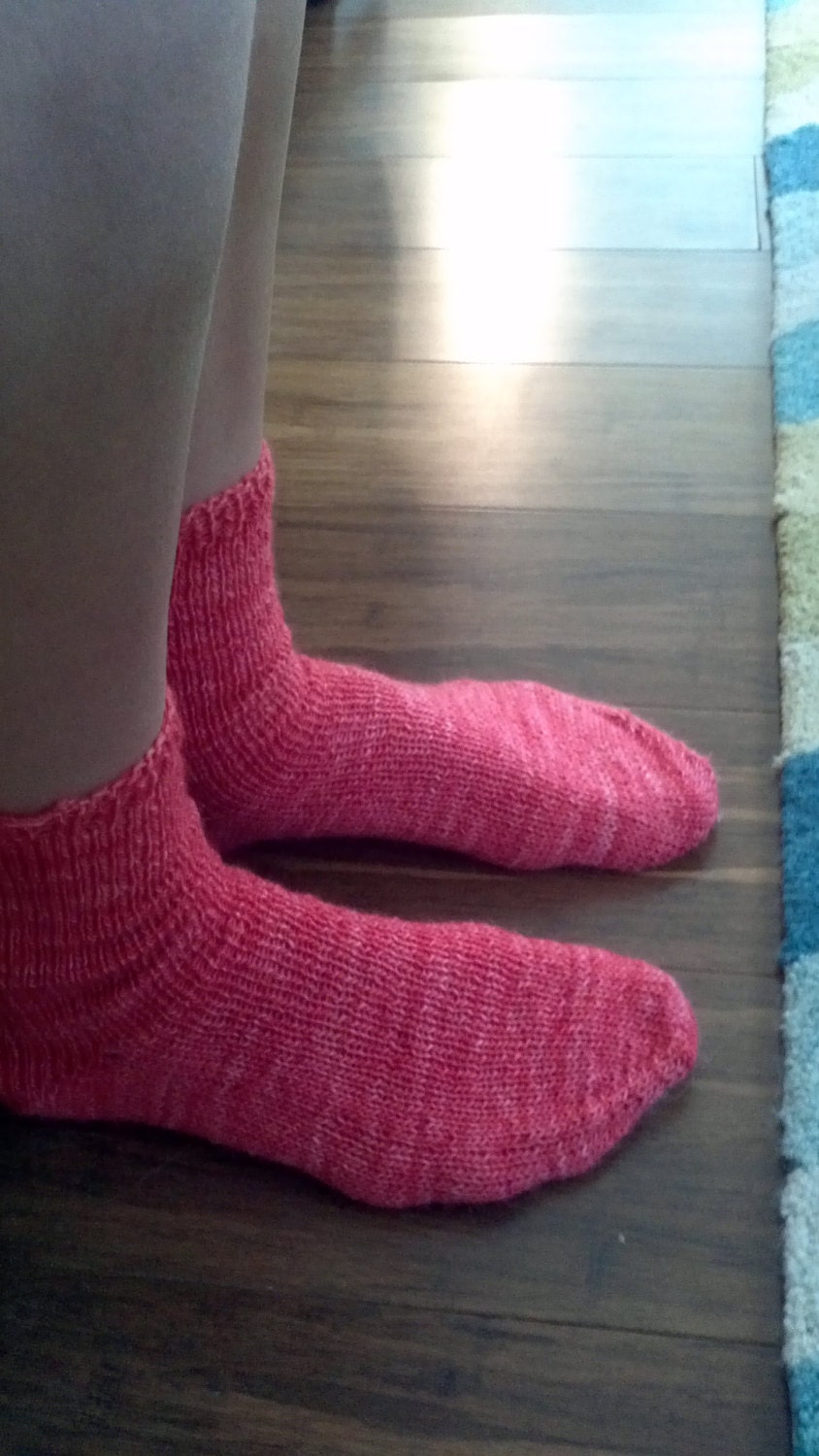 Hand Knitted Pink Socks
