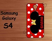 Samsung Galaxy S4 Case, Personalized Minnie Mouse Galaxy S4 Case, S4 Galaxy Case