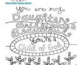 PDF Embroidery:  You are my Daughter