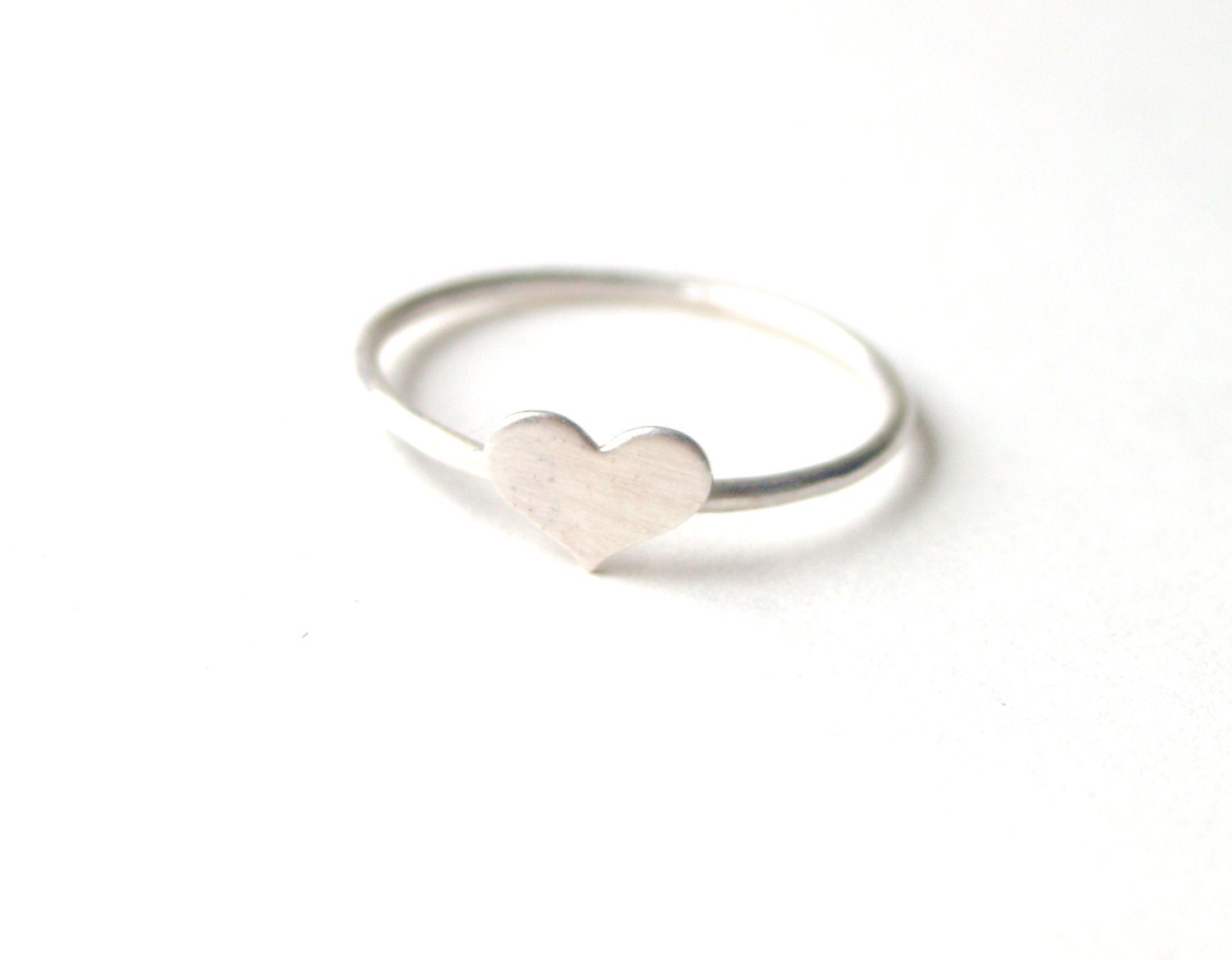Tiny Sterling Silver Stacking Heart Ring