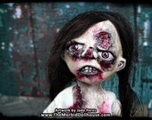 Creepy Zombie Clay Art Doll - Bloody Monster Olivia