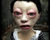 Creepy Clay Handmade Goth OOAK Boy Art Doll - The Morbid Dollhouse