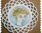Original Watercolour Miniatures 3 Set, Victorian Girls MarmeeCraft