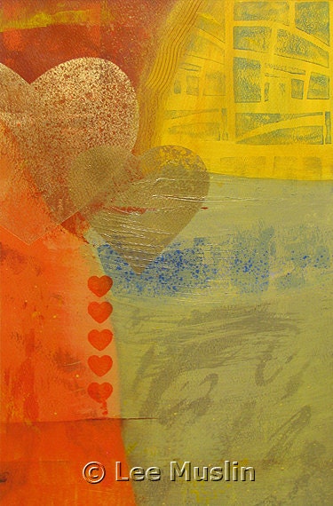 Heart to Heart - valentine original acrylic painting
