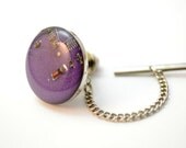 Computer Circuit Board Tie Tack Lavender Purple Geeky Fathers Day Gift