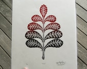 FROND Woodcut Print, Woodblock Print