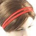 Red 'Silky Satin' double hairband by loobyloucrafts