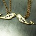 Personalize Whales Necklaces Gold